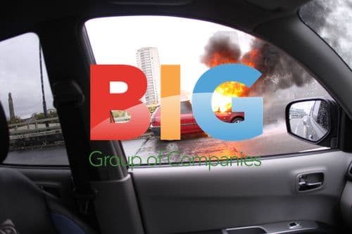 Car on Fire on M4 Elevated in London