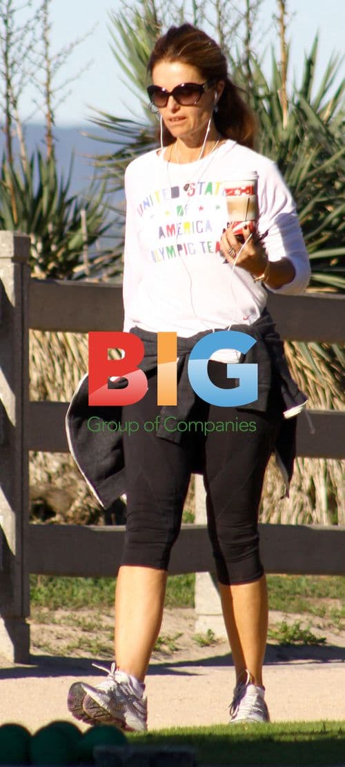 Maria Shriver Power Walks in Santa Monica