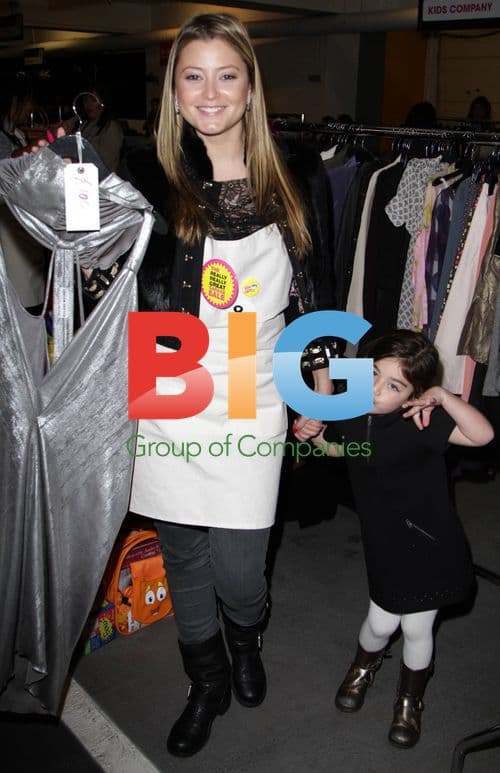 Holly Vallance and daughter at Selfridges 'Garage Sale'