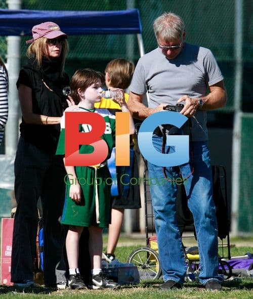 Harrison Ford and Calista Flockhart at son's soccer game