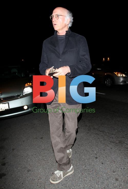 Larry David leaves Koi restaurant in LA