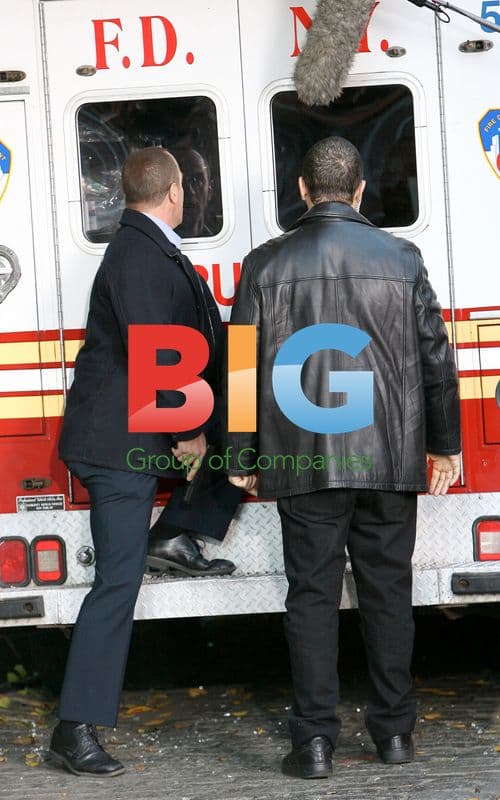 Christopher Meloni and Ice-T on SVU Set