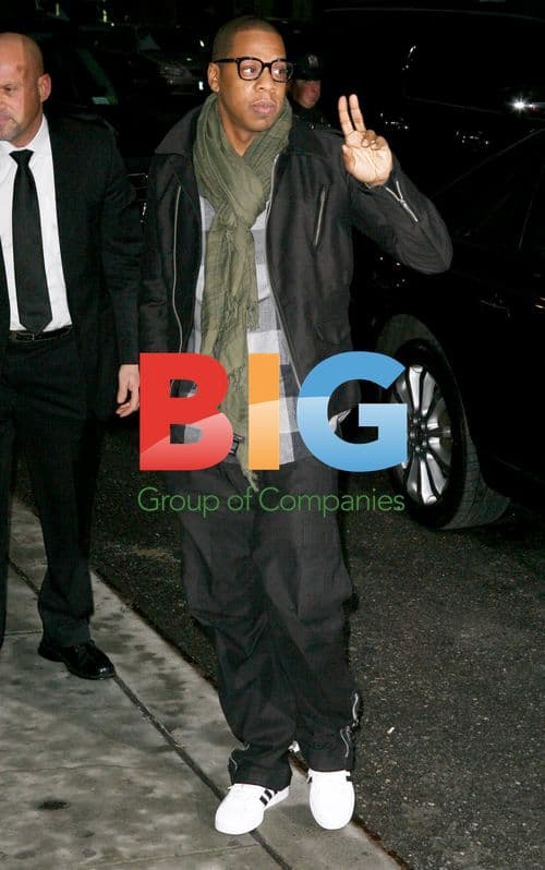 Jay Z arriving at David Letterman in New York