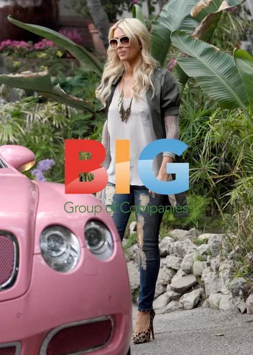 Paris Hilton Spotted in Pink Cadillac