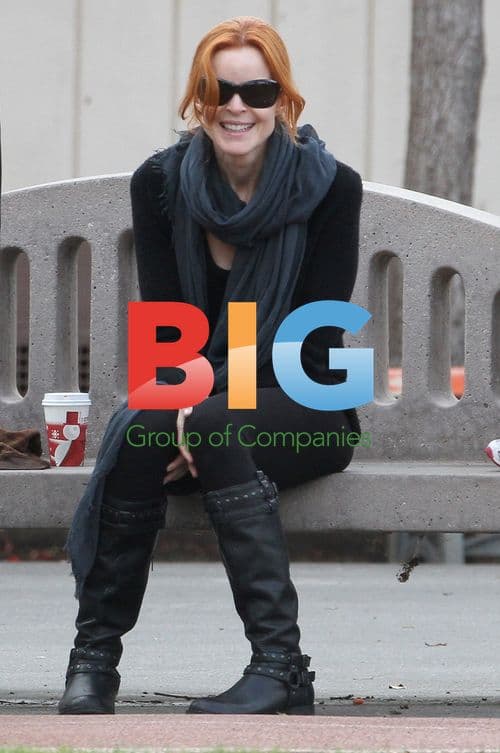 Marcia Cross and Tom Mahoney at the park