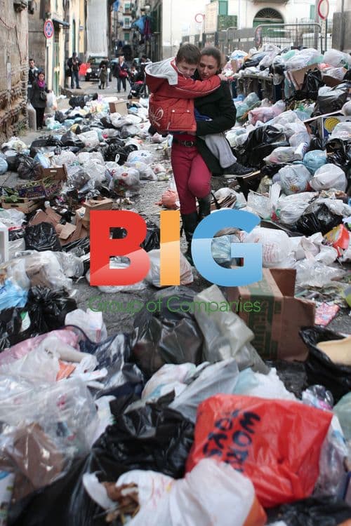 Trash Piles in Naples, Italy