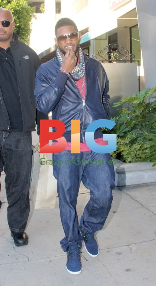 Usher with Bodyguard in Beverly Hills