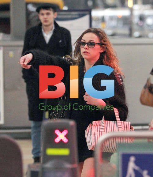 Charlotte Church and Jonathan Powell at Paddington Station