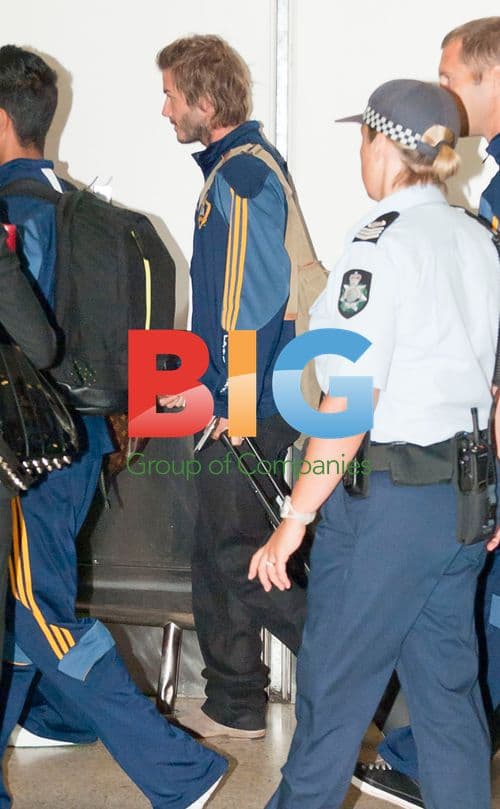 David Beckham Arrives at Sydney Airport