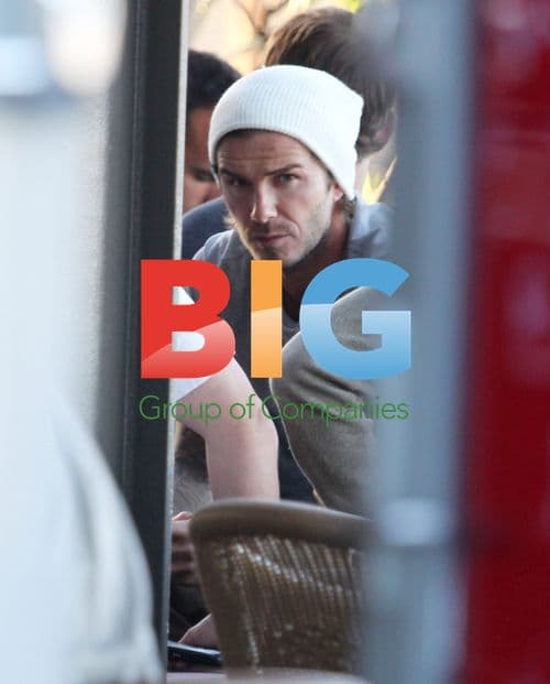 David Beckham Dining in Newcastle, Australia