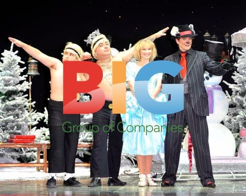 Stavros Flatley, Joanna Page and Dirk Benedict at Pantomime Photocall