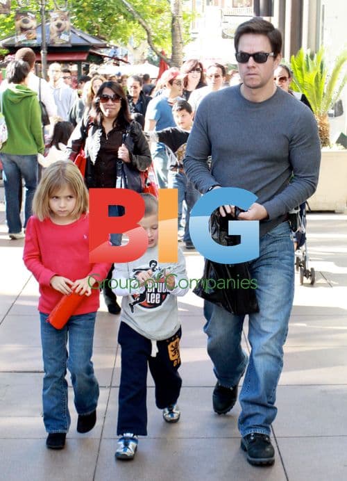 Mark Wahlberg & Kids at The Grove