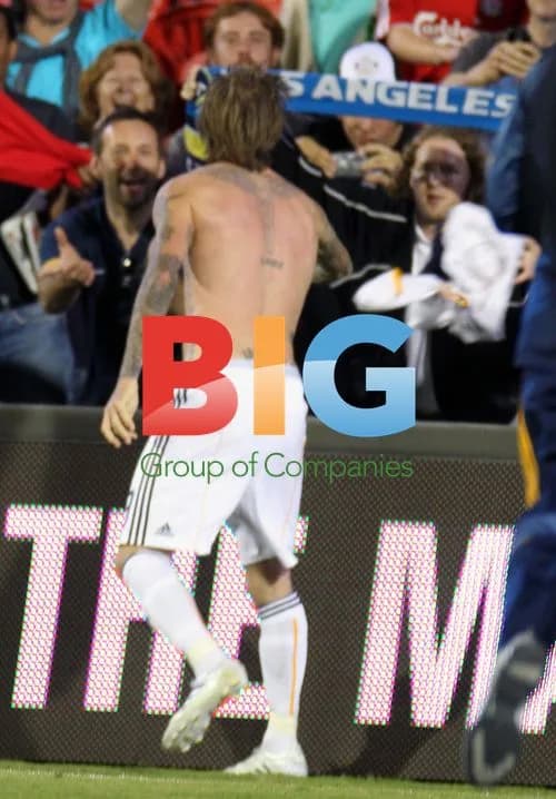 David Beckham at LA Galaxy v Newcastle Jets Match