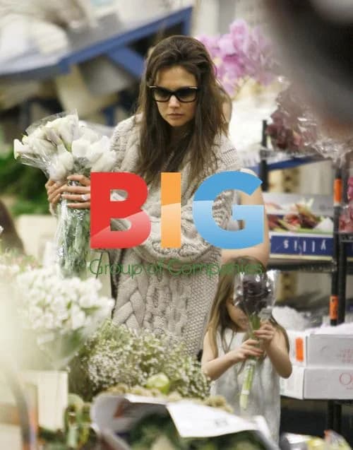 Katie Holmes and Suri at Flower Mart