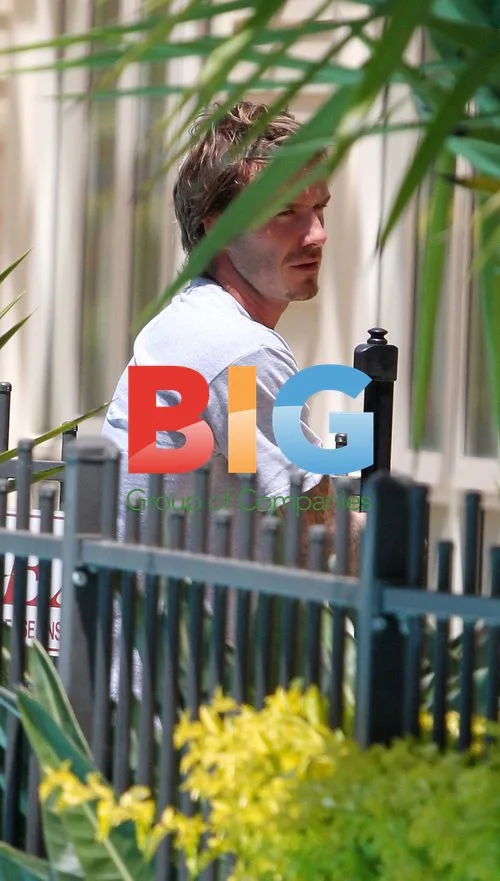 David Beckham Relaxes with LA Galaxy Team