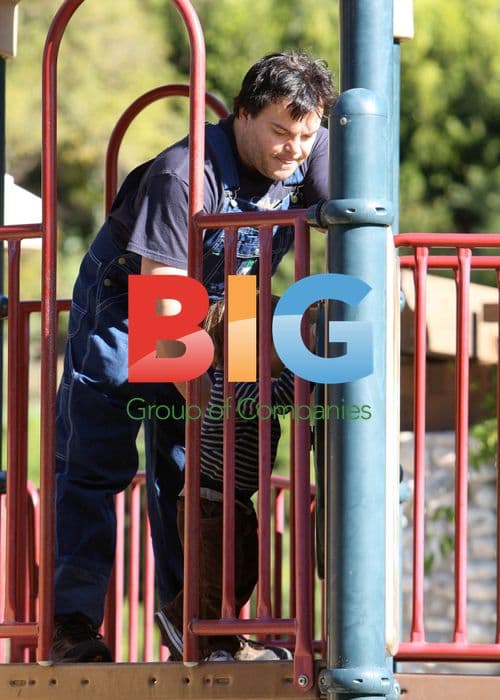 Jack Black Plays with Family at Park