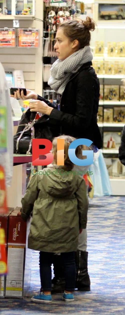 Jessica Alba with family in Beverly Hills