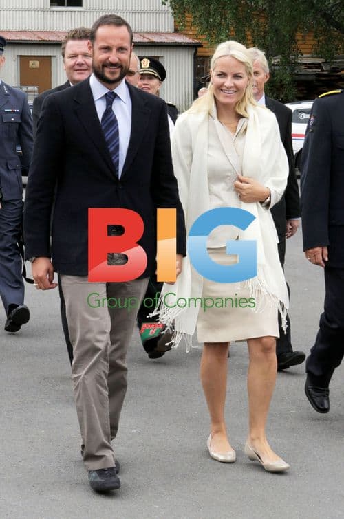 Crown Prince Haakon and Crown Princess Mette-Marit Cycling