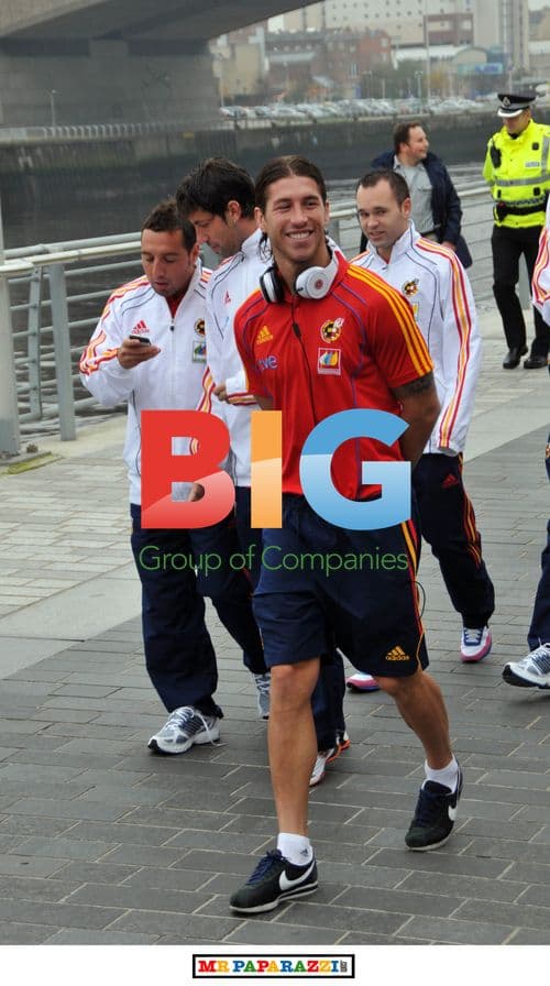 Spanish squad in Glasgow ahead of match