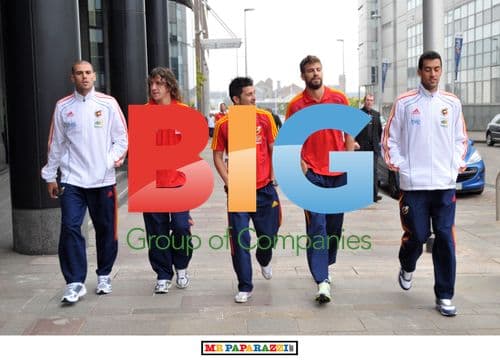 Spanish Squad in Glasgow Before Scotland Match