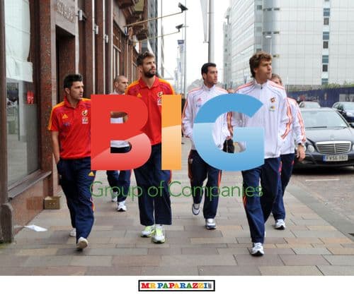 Spanish squad in Glasgow ahead of Scotland game