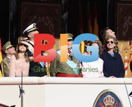Spanish Royal Family at Military Parade