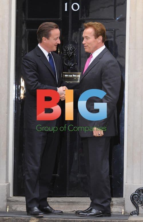 David Cameron and Arnold Schwarzenegger at Downing Street