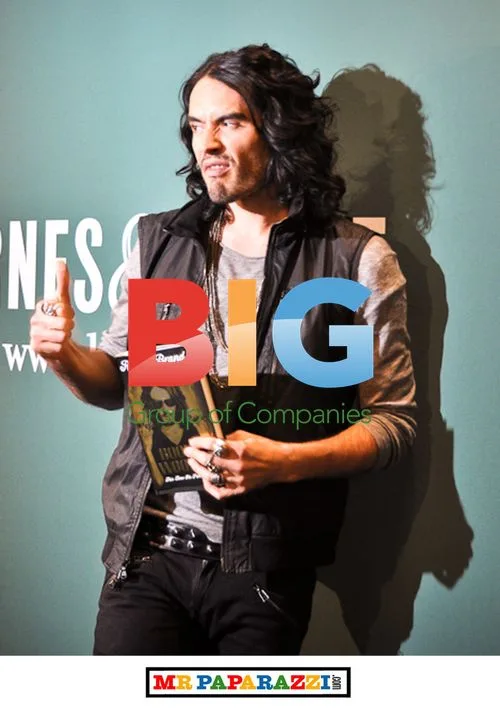 Russell Brand promoting "Booky Wook 2"
