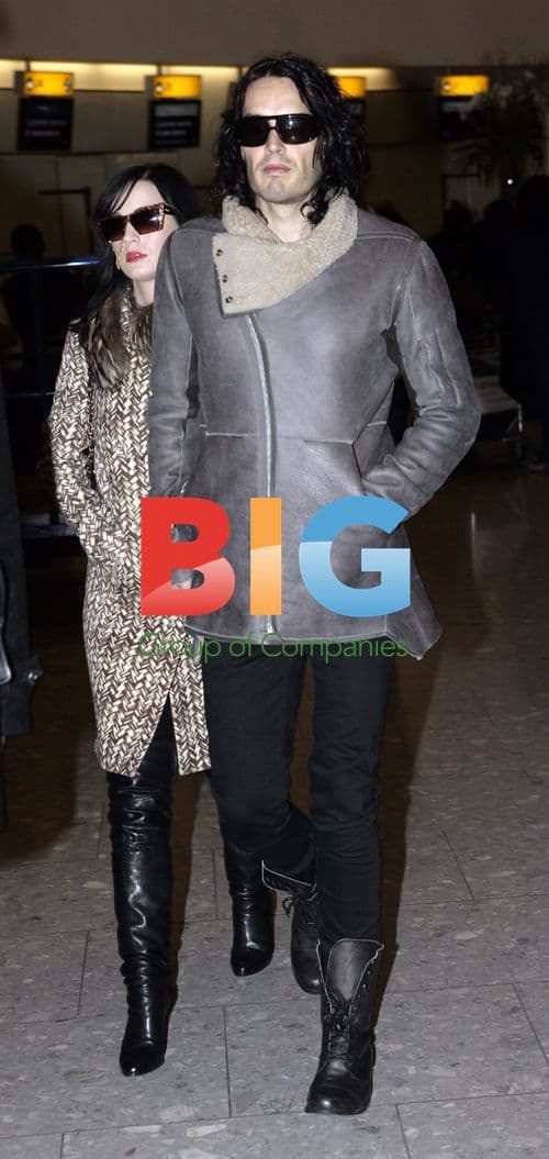 Katy Perry and Russell Brand Depart to India