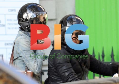 Lenny Kravitz on Motorcycle with Woman in Paris