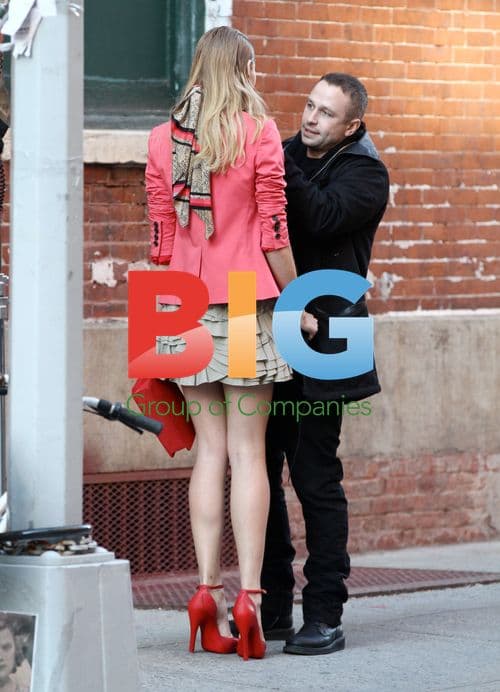 Models on Donna Karan shoot in NYC