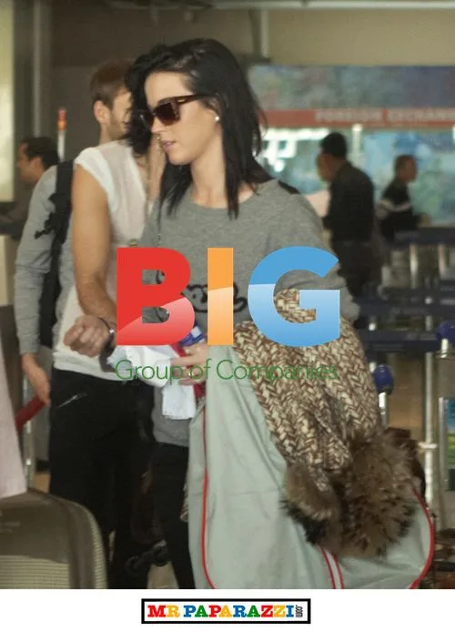 Katy Perry and Russell Brand Arrive in India