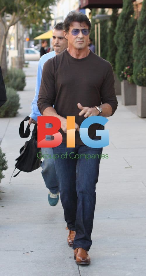 Sylvester Stallone Out for a Walk