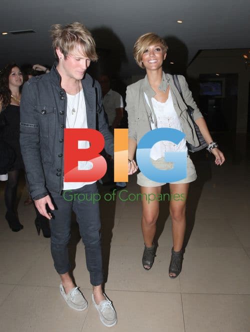 Frankie Sandford and Dougie Poynter Leave Mayfair Hotel