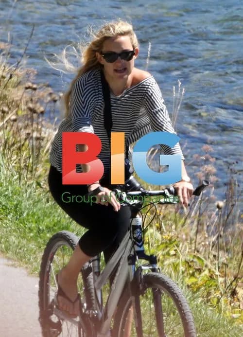 Kate Hudson and Matthew Bellamy bike ride in Swiss Alps