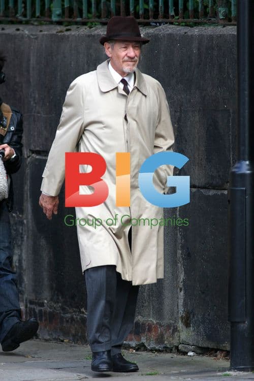 Ian McKellen on set in Manchester