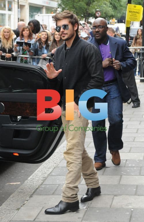 Zac Efron and Fearne Cotton at Radio One