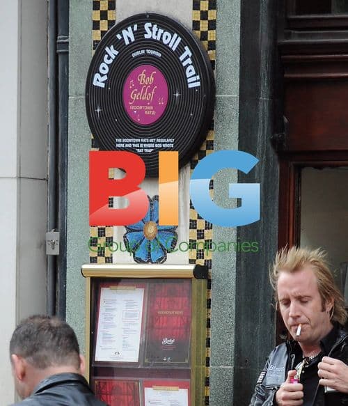 Rhys Ifans Lights Cigarette on Grafton Street