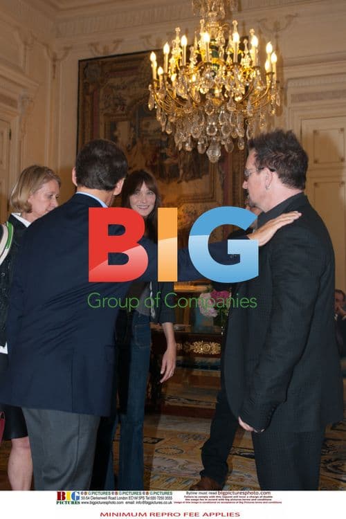 Bono meets French President Sarkozy