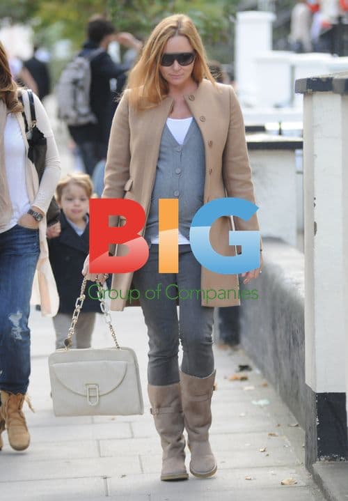 Claudia Schiffer and Stella McCartney on school run