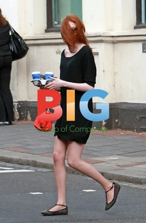 Karen Gillan Braves Windy Weather in London