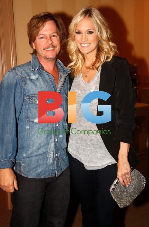 David Spade and Carrie Underwood backstage in Las Vegas