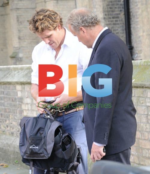 James Cracknell Seen Out on Bike in London