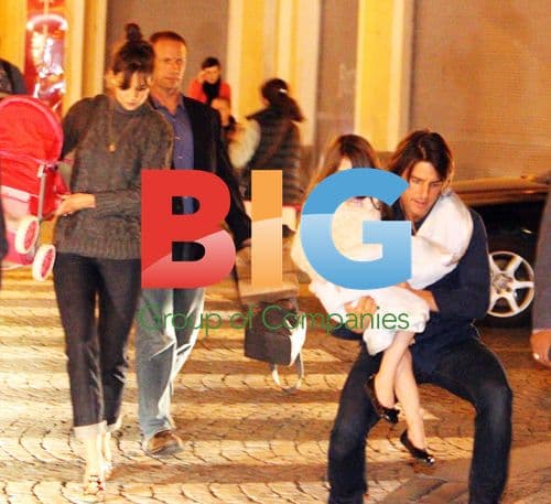 Tom Cruise, Katie Holmes and Suri in Prague