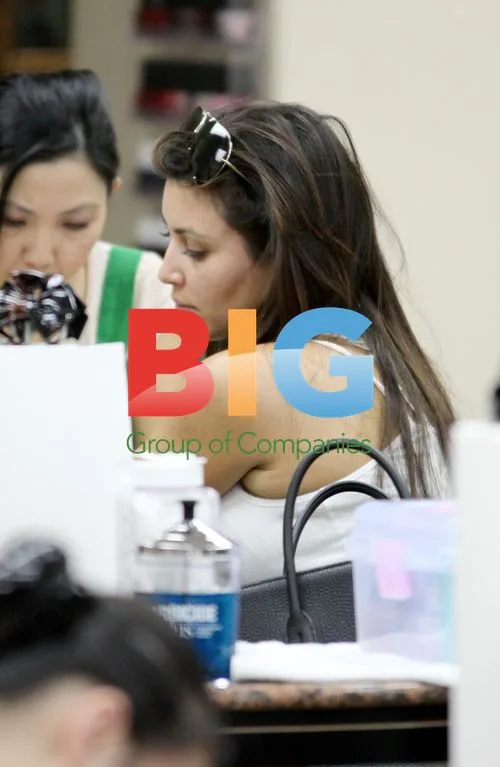 Kim Kardashian Gets Manicure in Beverly Hills