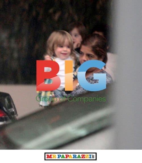 Ricky Martin and Twins Leave Miami Beach Hotel