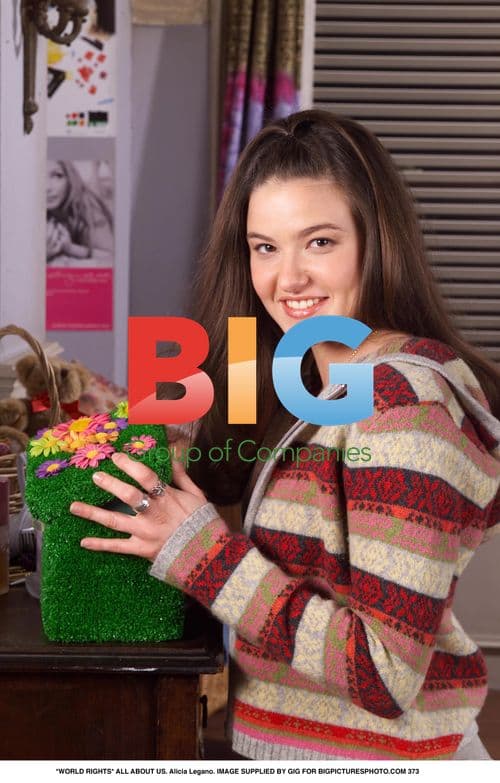 Alicia Legano in Patterned Coat