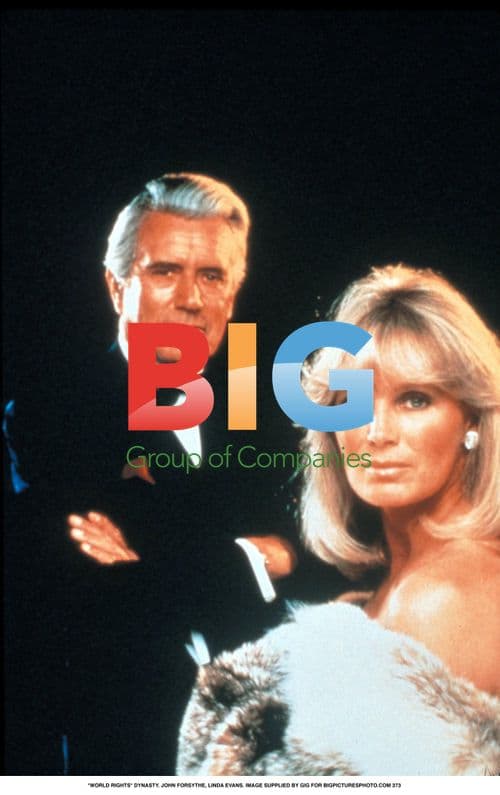 DYNASTY stars JOHN FORSYTHE and LINDA EVANS