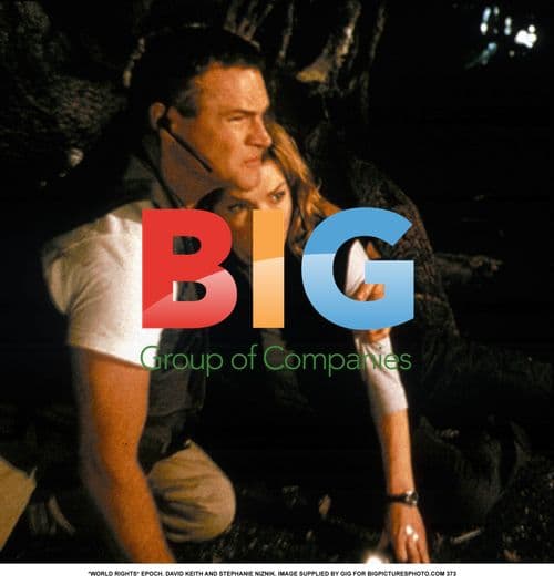 DAVID KEITH and STEPHANIE NIZNIK on set of EPOCH