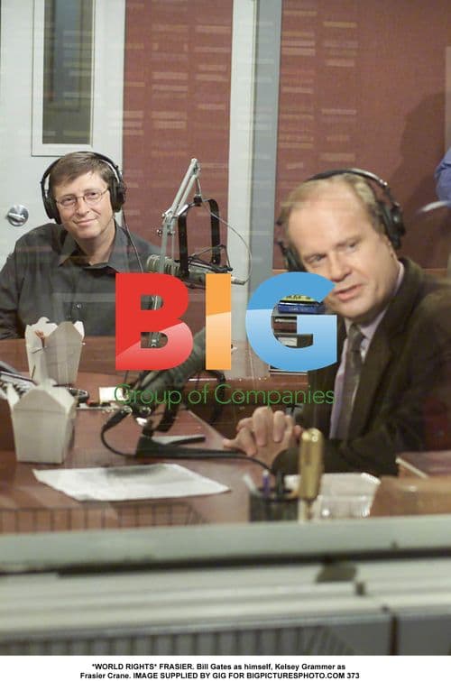 Bill Gates and Kelsey Grammer on 'Frasier' set